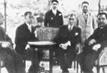 Afganistan eski Kralı Amanullah Han'ın özel ziyareti sırasında Dışişleri Bakanı Tevfik Rüştü Aras ve Org.Fahrettin Altay ile, 27 Temmuz 1933
